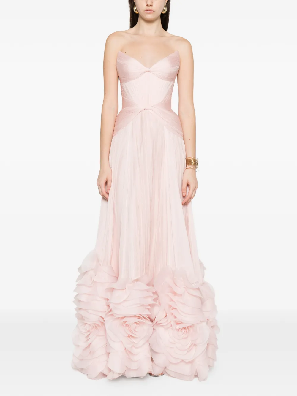 Iris Serban Heaven ruffled maxi dress - Roze