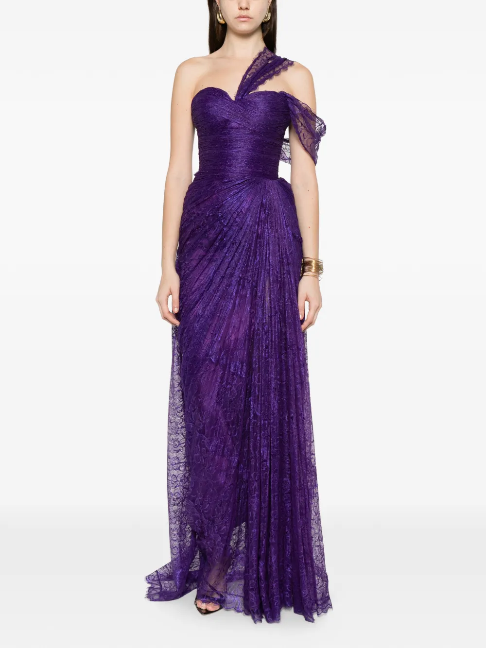 Iris Serban Eleria draped maxi dress - Paars