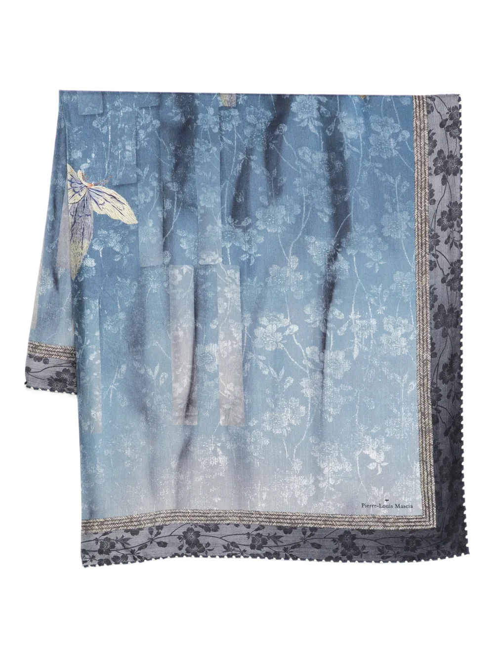 Pierre-Louis Mascia Cialda floral-print scarf - Blu