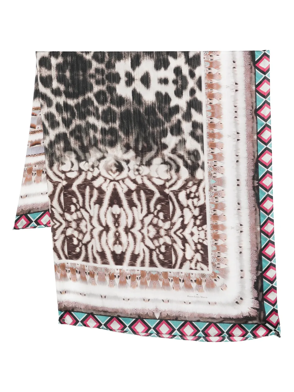 Pierre-Louis Mascia animal-print silk scarf - Toni neutri