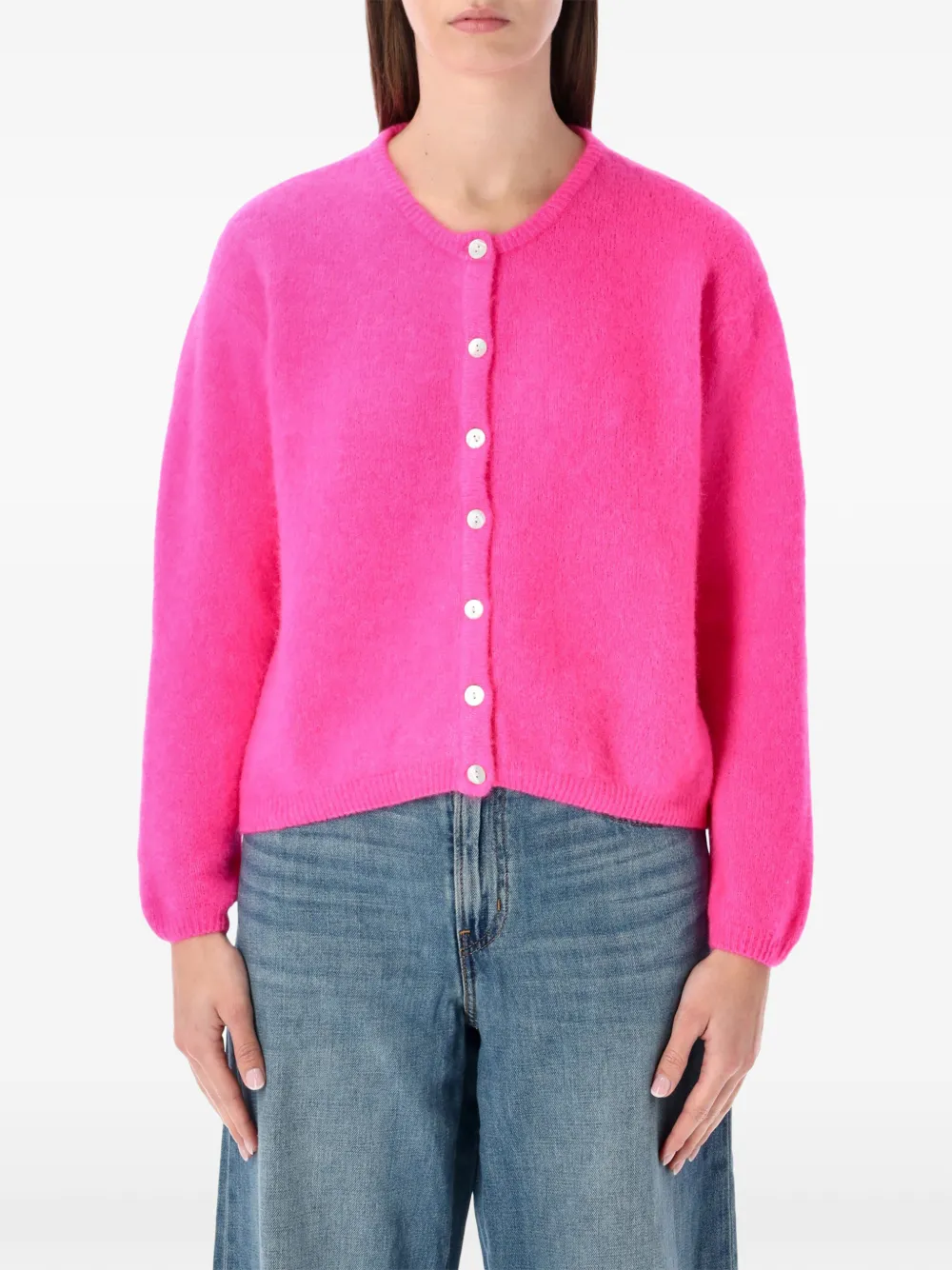 American Vintage VITOW buttoned cardigan - Rosa