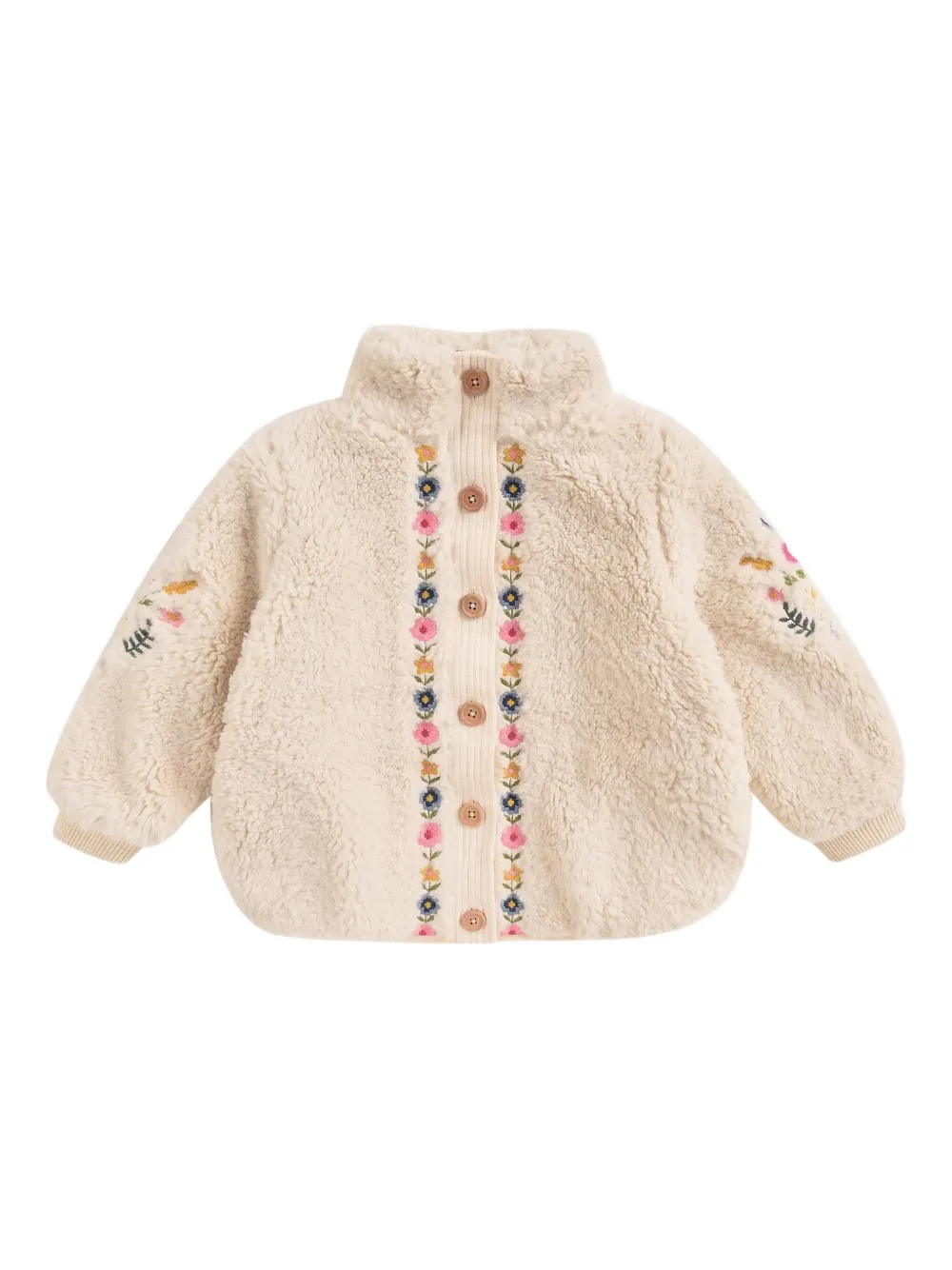 LOUISE MISHA KIDS Rosinna floral-embroidered coat - Toni neutri