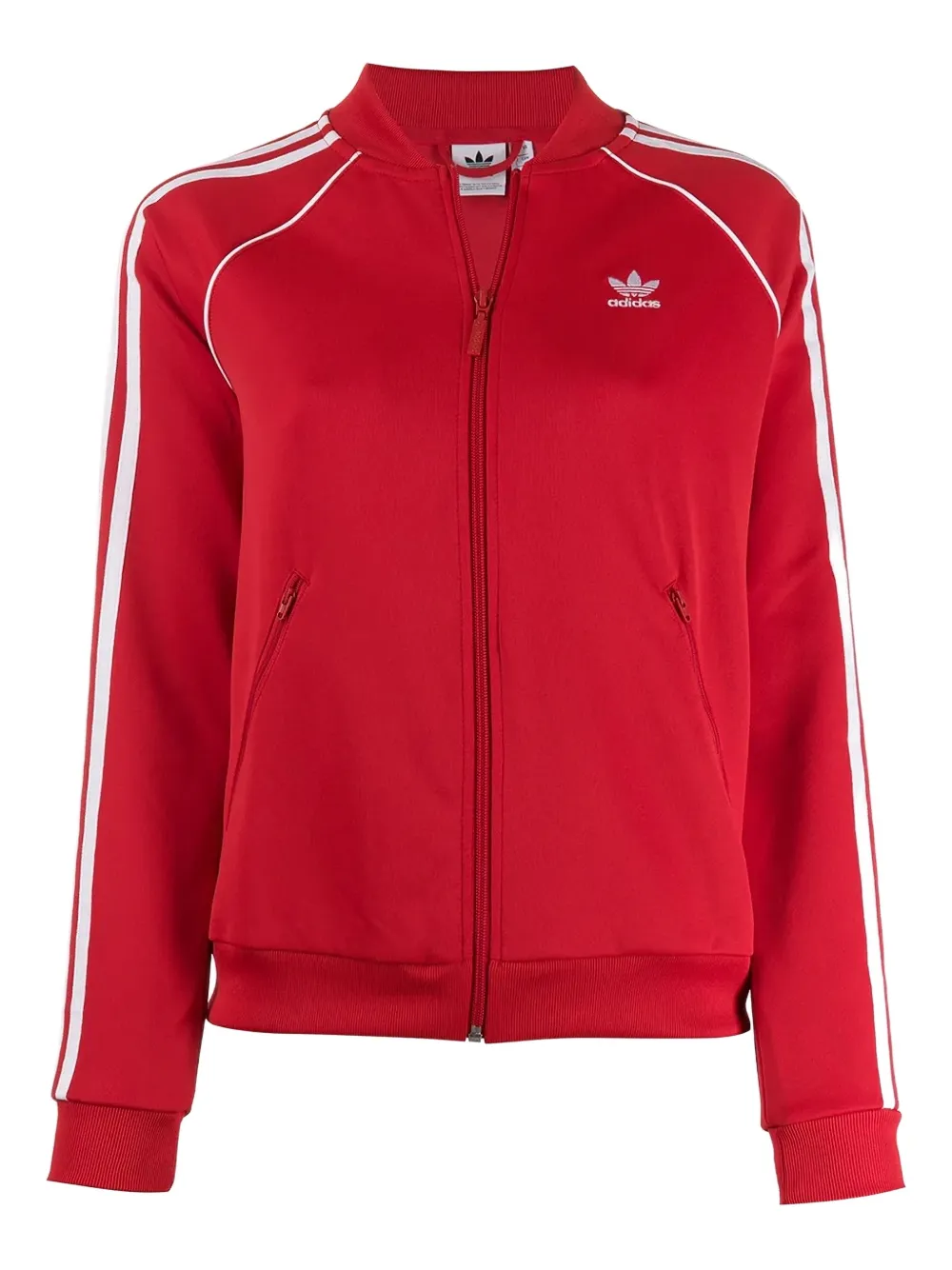 adidas Giacca sportiva Superstar con maniche a righe - Rosso