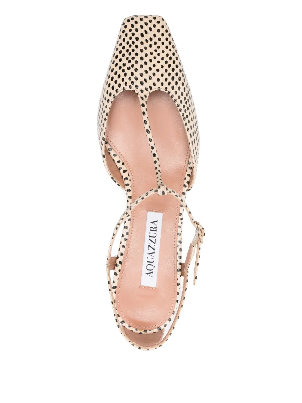 Aquazzura T-strap Patterned Pumps In Neutral
