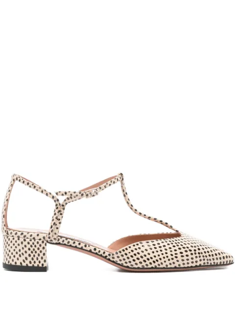 Aquazzura T-strap patterned pumps