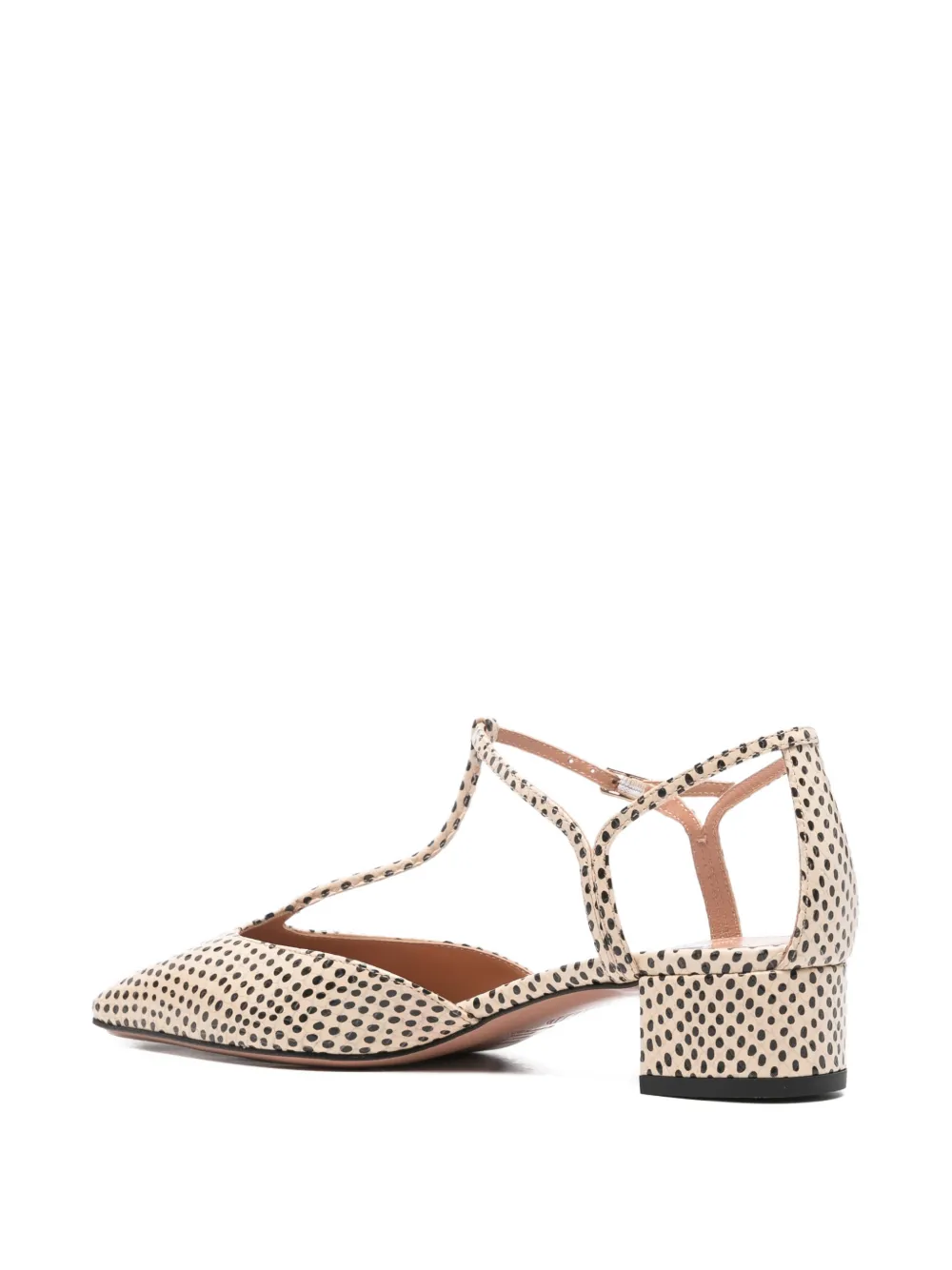 Aquazzura T-strap Patterned Pumps In Neutral