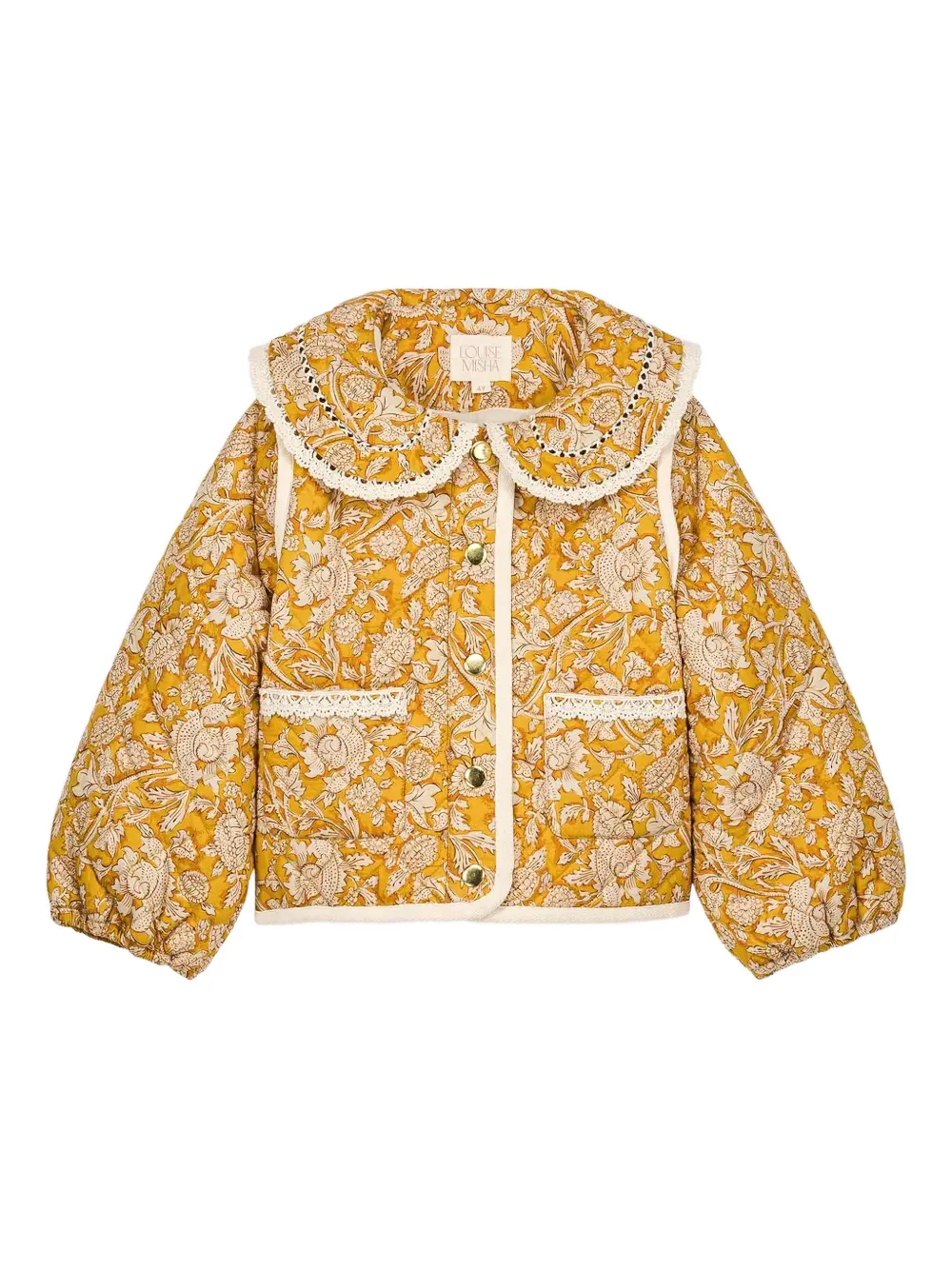 LOUISE MISHA KIDS Joulia floral-print jacket - Giallo