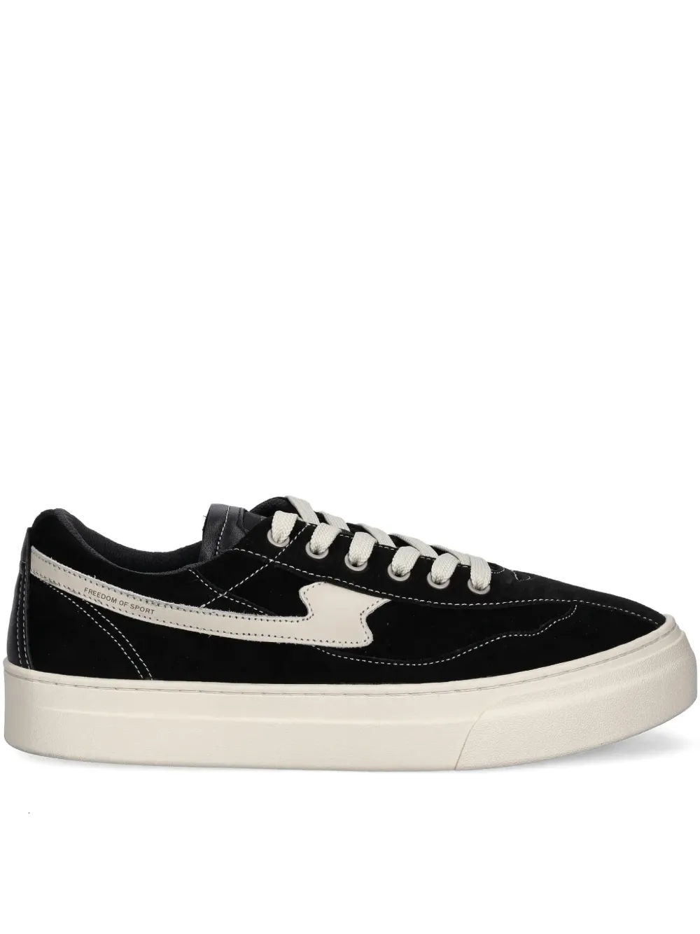 Stepney Workers Club contrast suede sneakers - Black