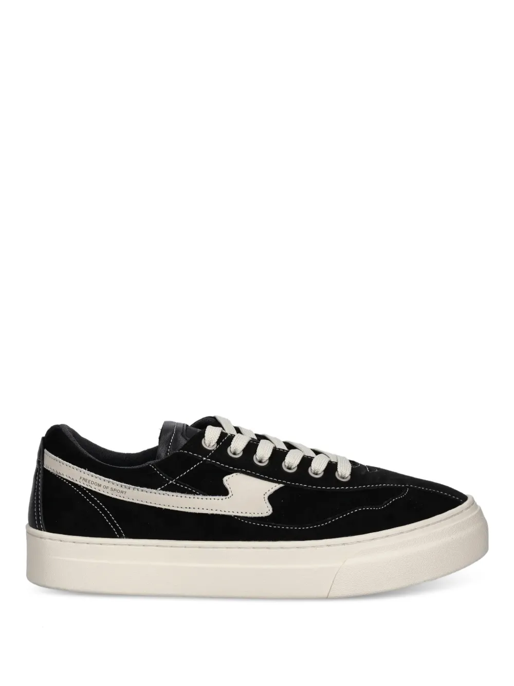 Stepney Workers Club contrast suede sneakers - Black