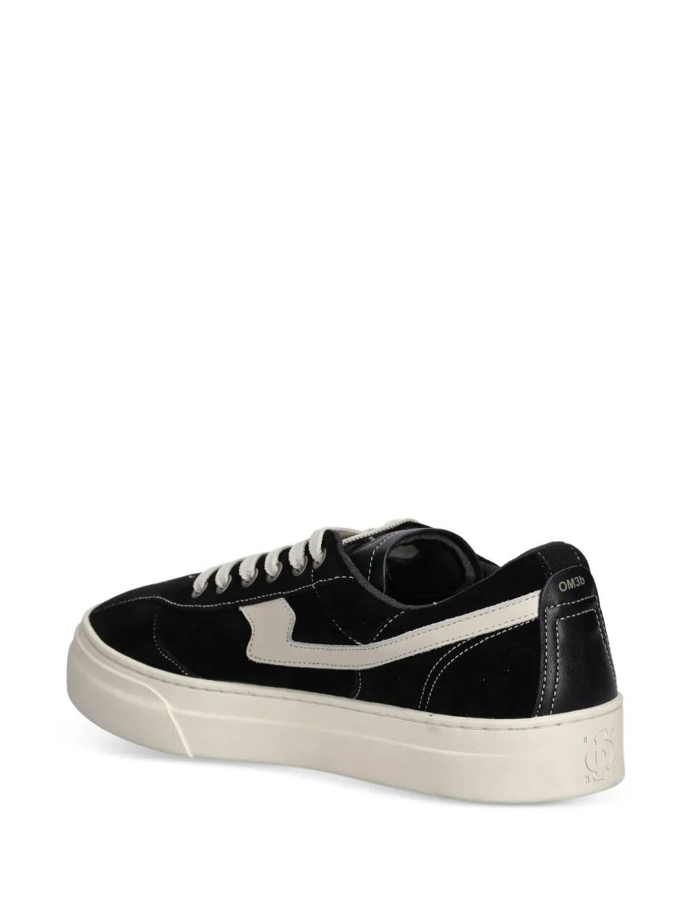  Stepney Workers Club Contrast Suede Sneakers - Black 