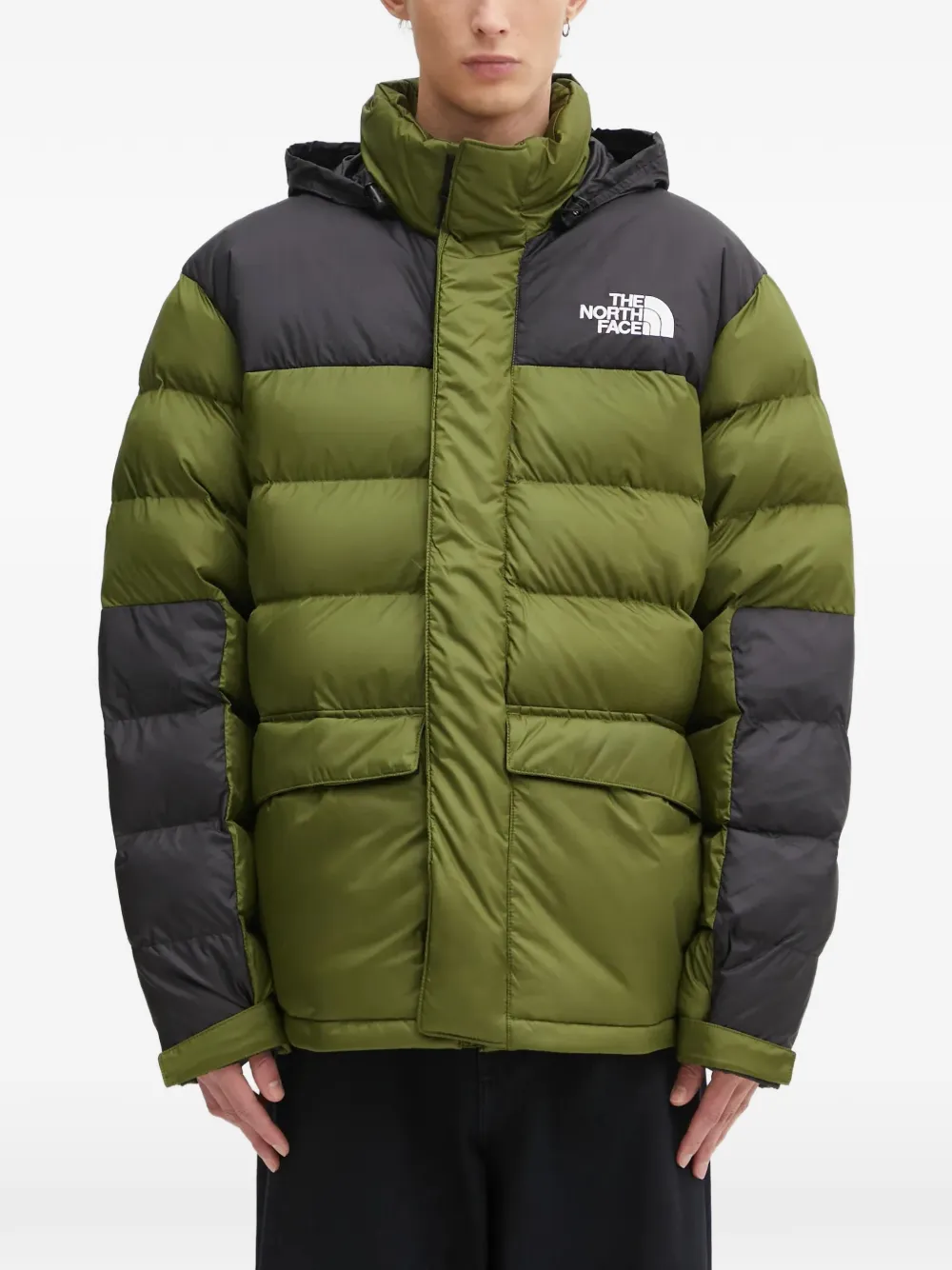The North Face hooded two-tone jacket - Verde