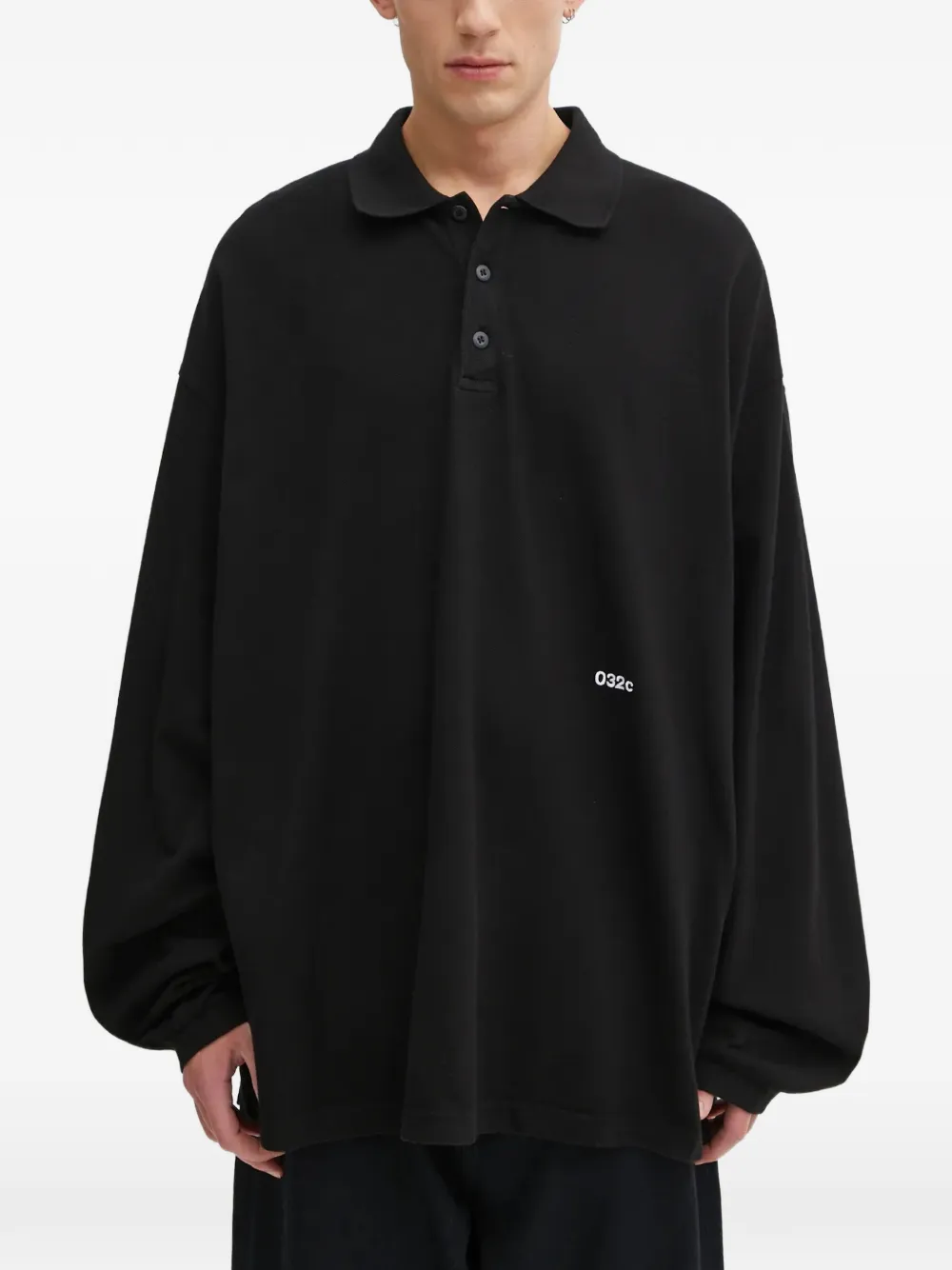 032c long-sleeved graphic-print sweatshirt - Nero