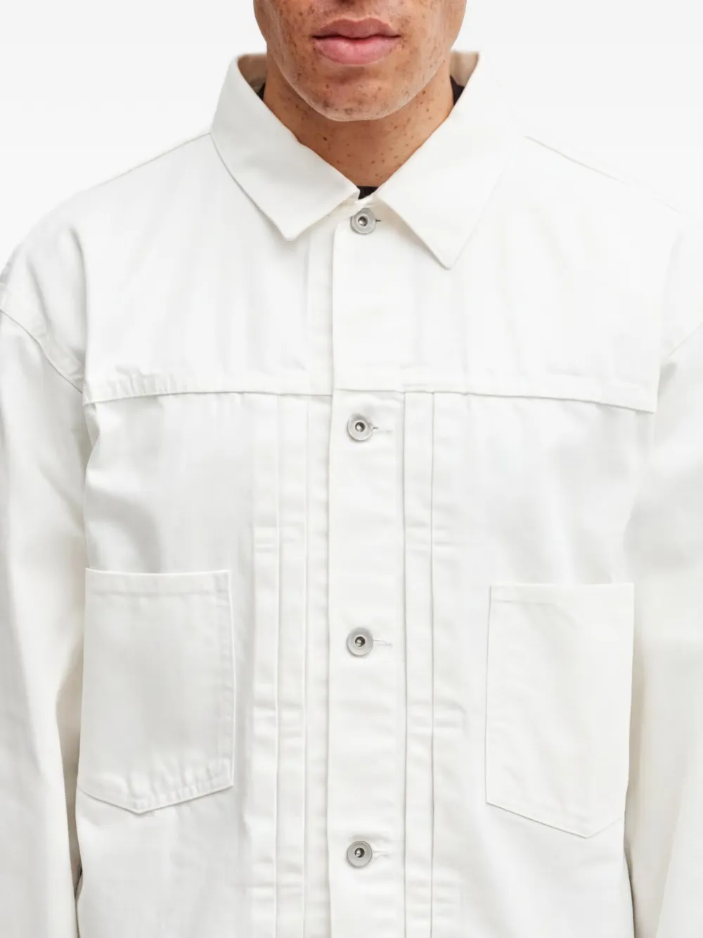 Neighborhood button pockets jacket Wit