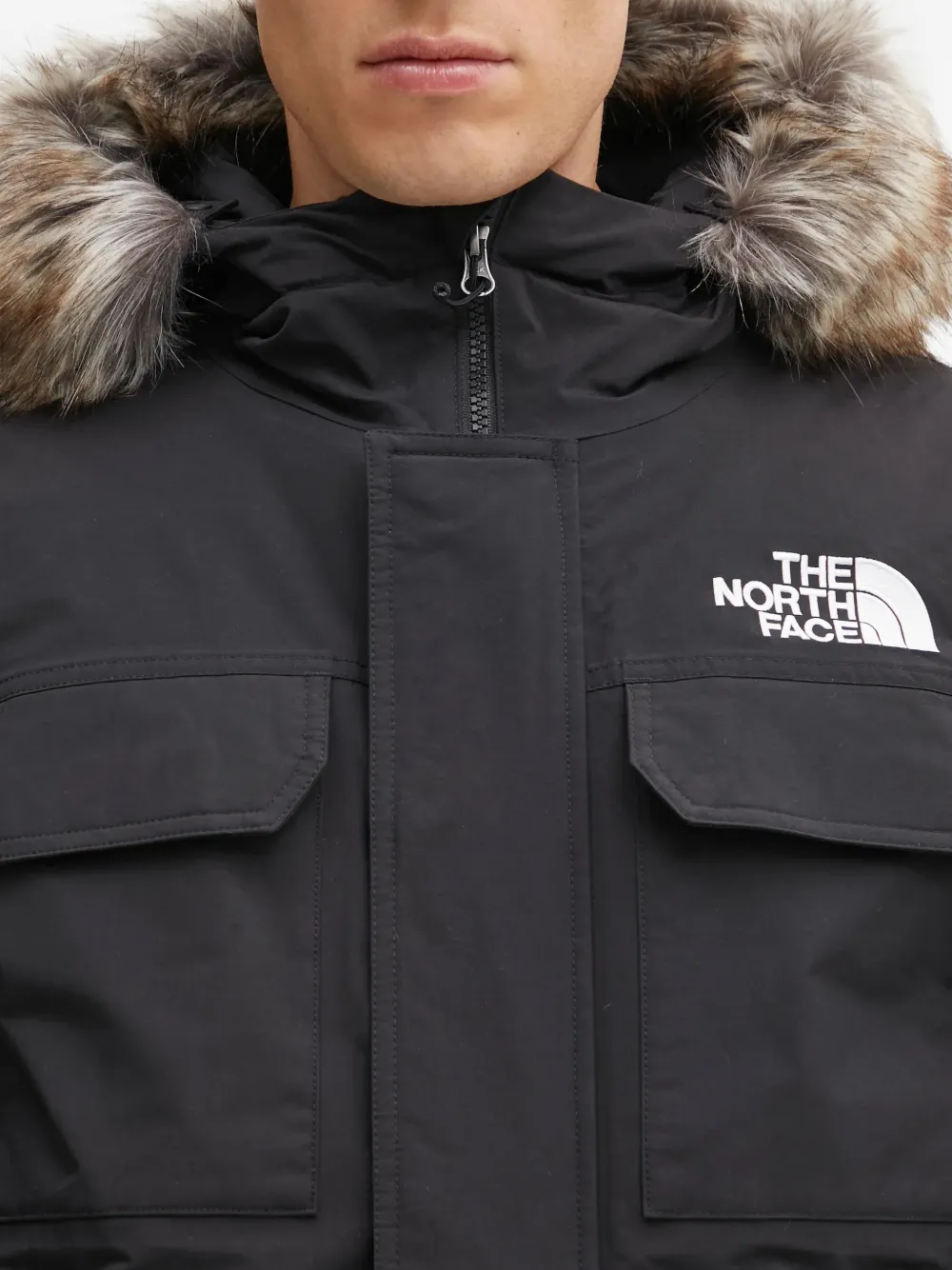 The North Face McMurdo jack met capuchon van imitatiebont Zwart