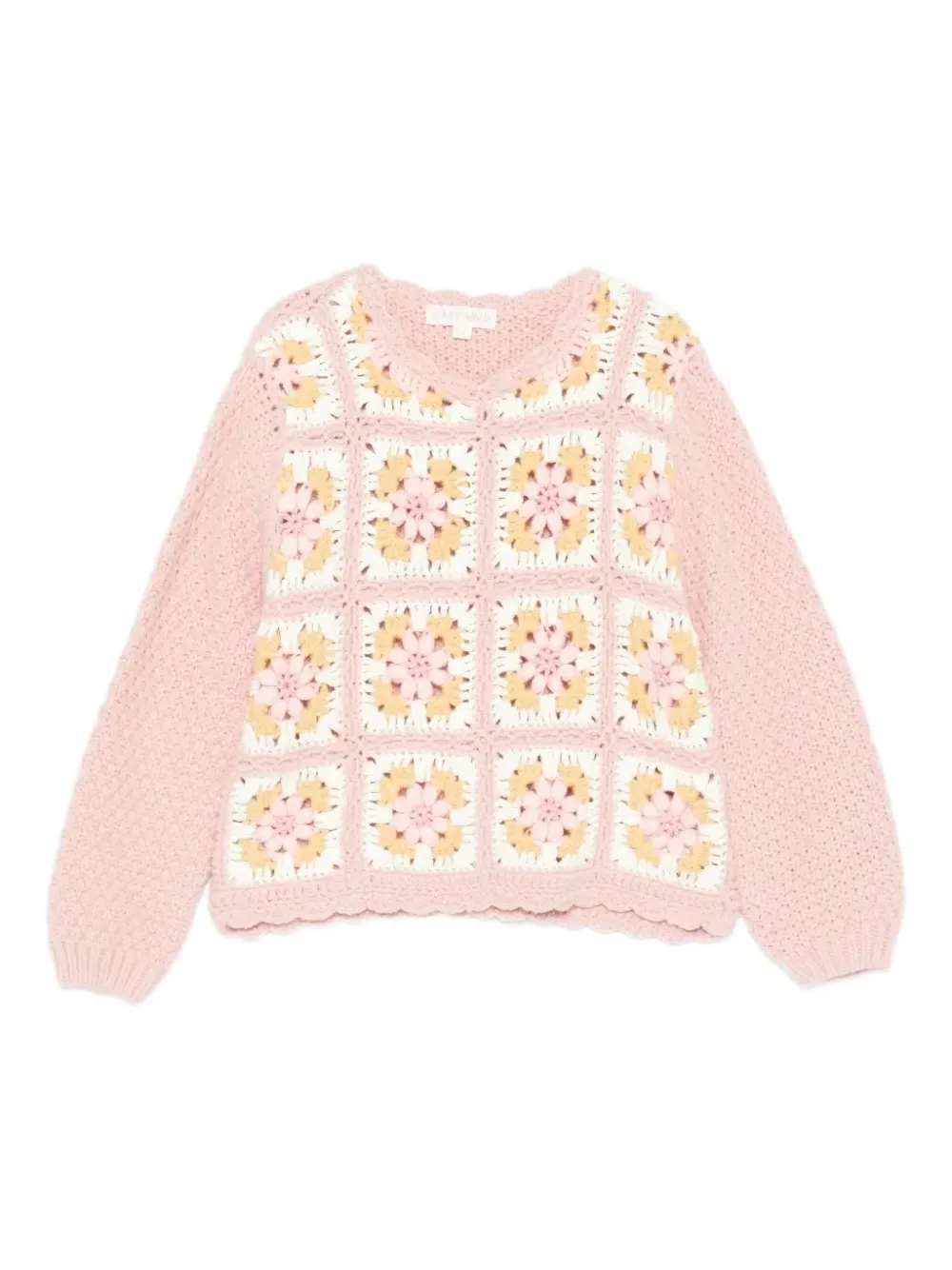 LOUISE MISHA KIDS flower-embroidered sweater - Rosa