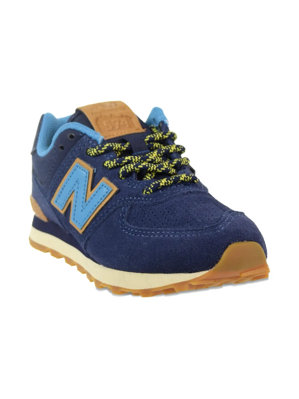 New Balance 574 perforated logo sneakers Blauw