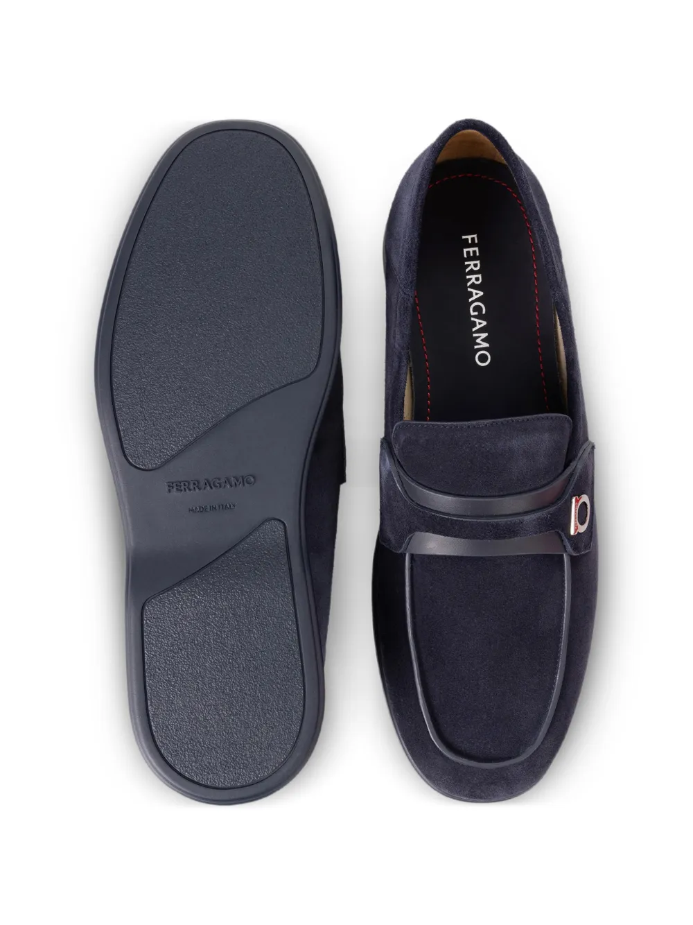 Ferragamo Leren loafers Blauw