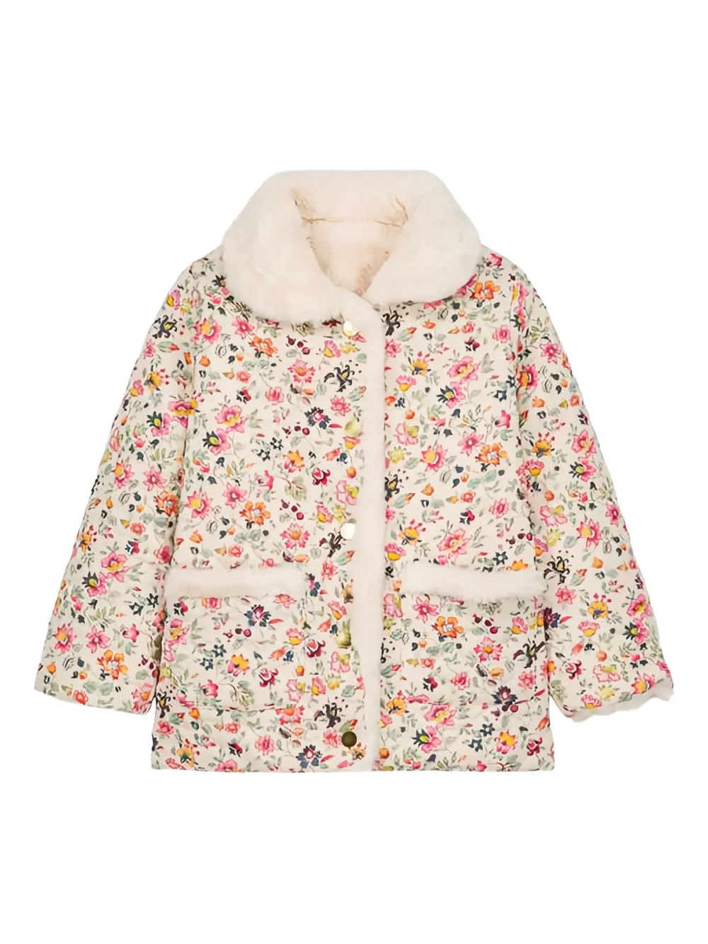 LOUISE MISHA KIDS reversible floral-print coat - Toni neutri