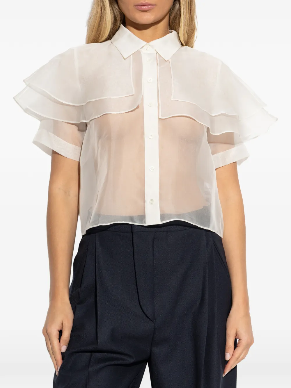  Frame Ruffled Shirt - White 