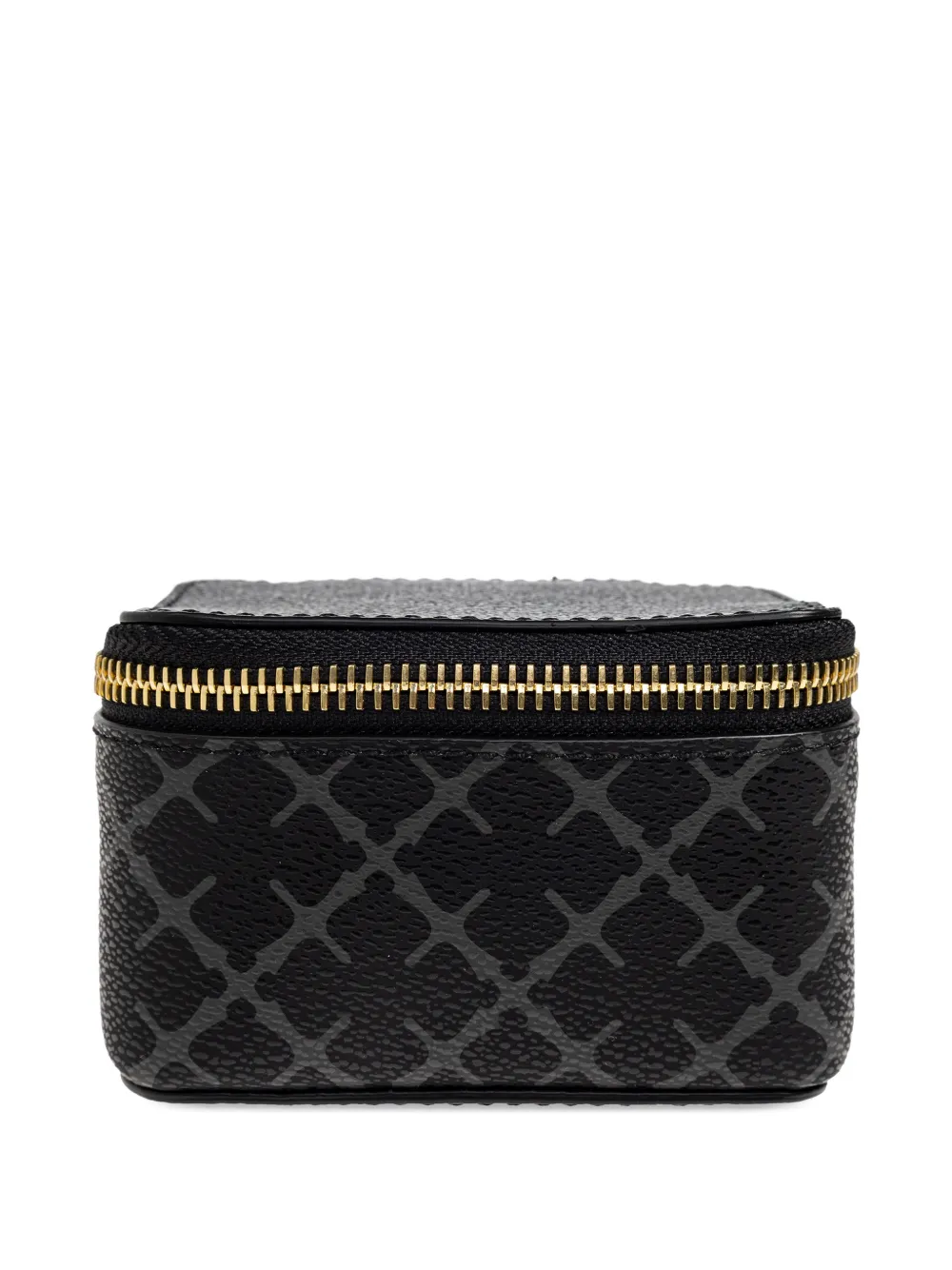 By Malene Birger geometric-print zip-fastening jewellery box - Nero