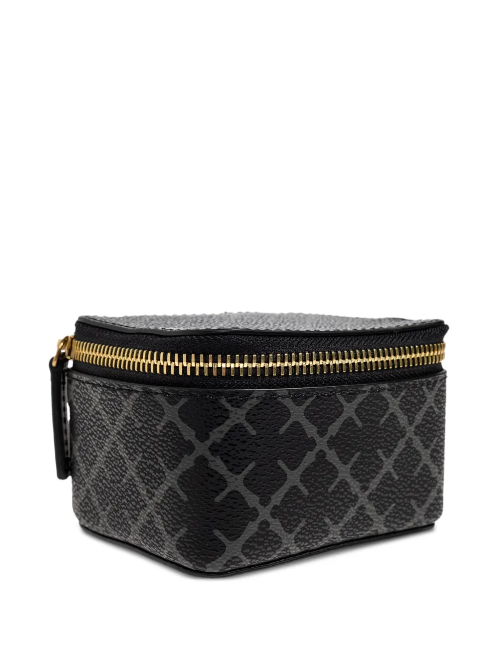 Geometric-Print Zip-Fastening Jewellery Box