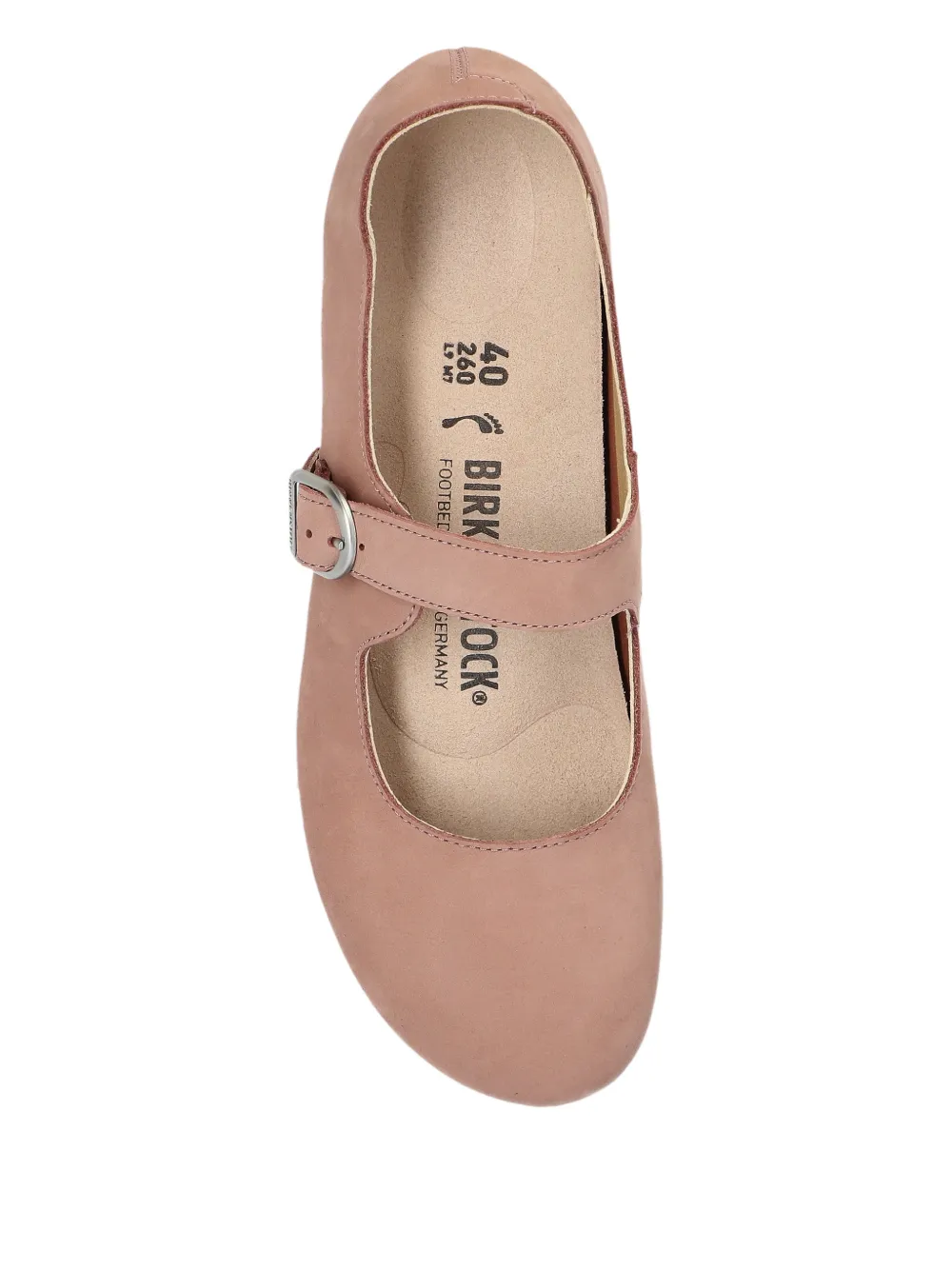 Birkenstock Santa Clarita leren ballerina's Roze