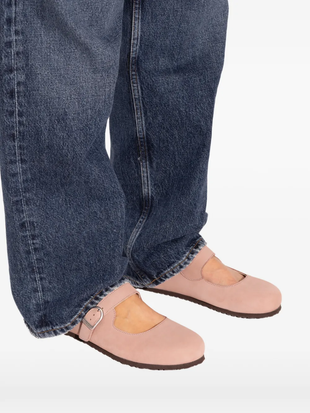 Birkenstock Santa Clarita leren ballerina's Roze