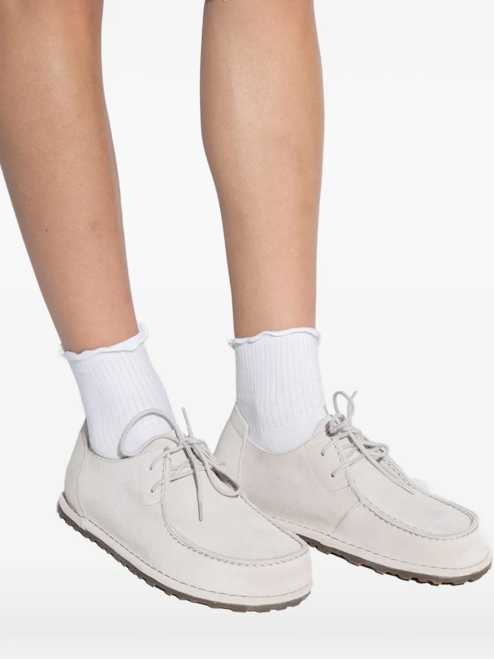 Birkenstock Utti leren derby veterschoenen Beige