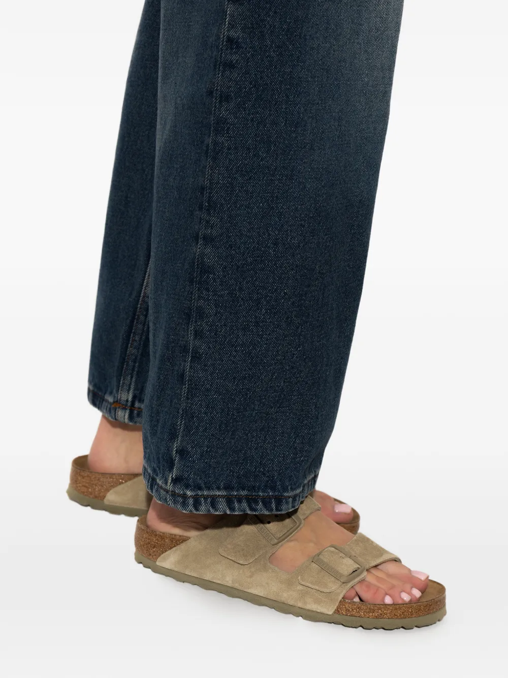 Birkenstock Arizona sandalen met gesp Beige