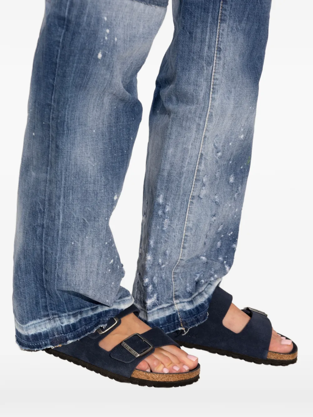 Birkenstock Arizona sandalen met gespbandje Blauw