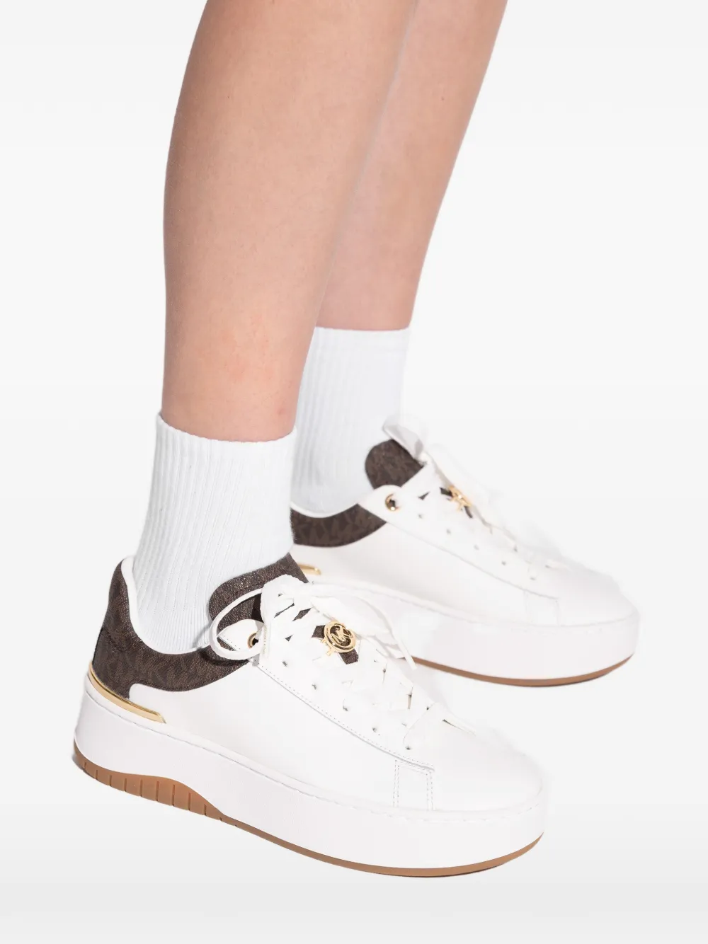 Michael Kors Dottie sneakers met plateauzool Wit