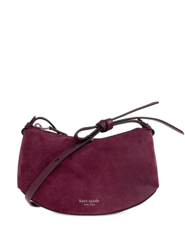 Kate Spade Loop スエード ショルダーバッグ | パープル | FARFETCH JP