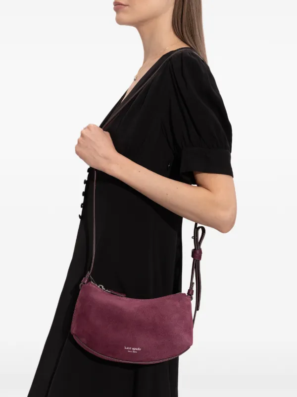 Kate Spade Loop スエード ショルダーバッグ | パープル | FARFETCH JP