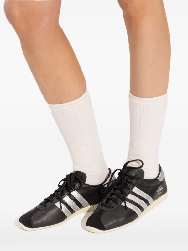 adidas gazelle silver green womens Adii Gazelle (White Black Green)