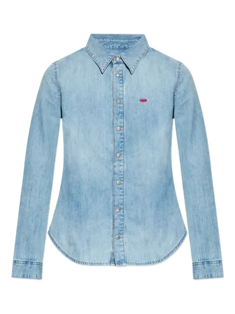 Diesel denim shirt with embroidered logo
