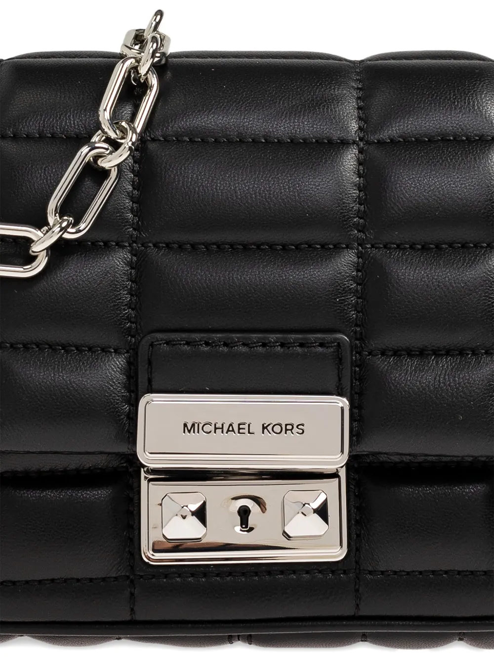Michael Kors Grote Tribeca gewatteerde leren schoudertas Zwart