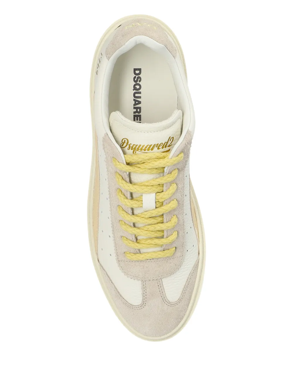 DSQUARED2 suede panel lace-up sneakers Wit