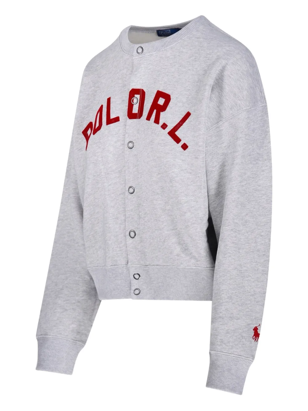 Polo Ralph Lauren Buttoned Sweatshirt In Gray