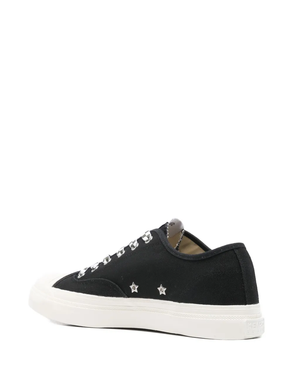 Kenzo lace-up cotton sneakers Zwart