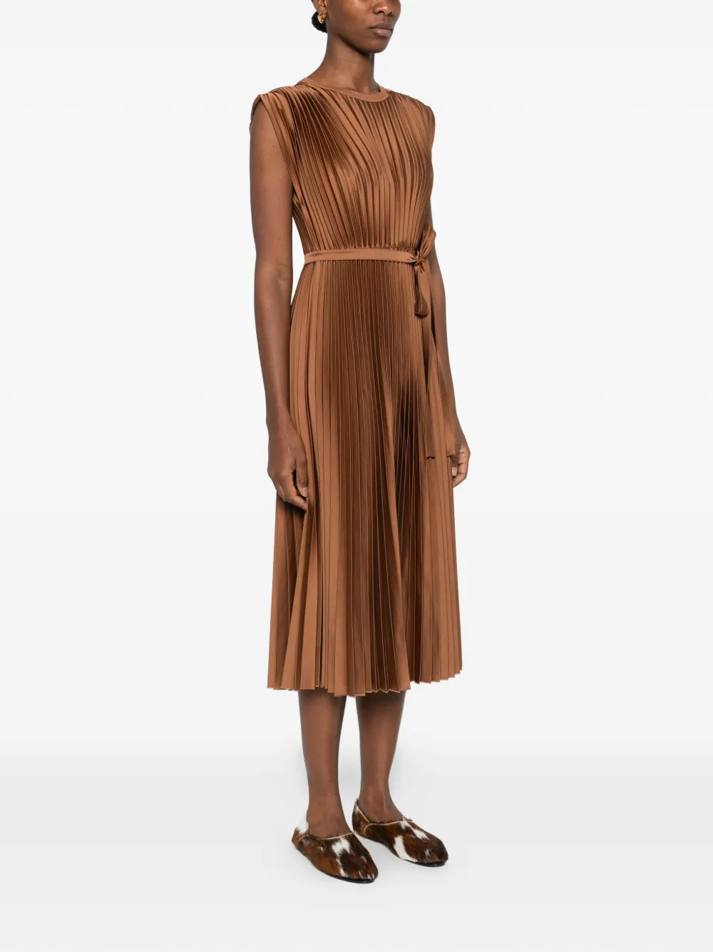 Volta Pleated Midi Dress