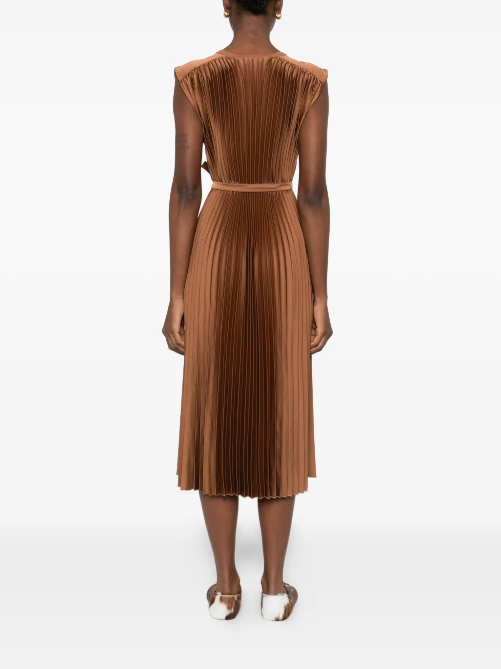 Volta Pleated Midi Dress