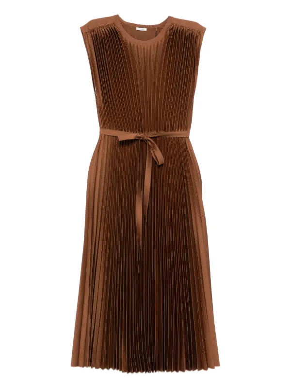 open lace back dress Joseph Ribkoff Parchment Satin Fit and Flare Pleated Dress with Knot W – La  Creme Boutique