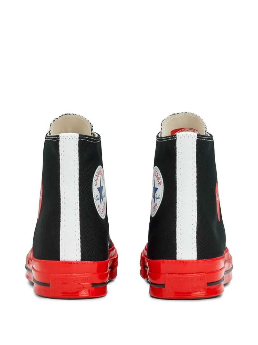 Comme Des Garçons Play x Converse high-top sneakers met hartpatroon Zwart