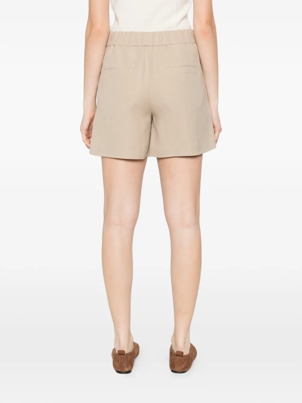 Brunello Cucinelli Linen Blend Shorts In Neutral