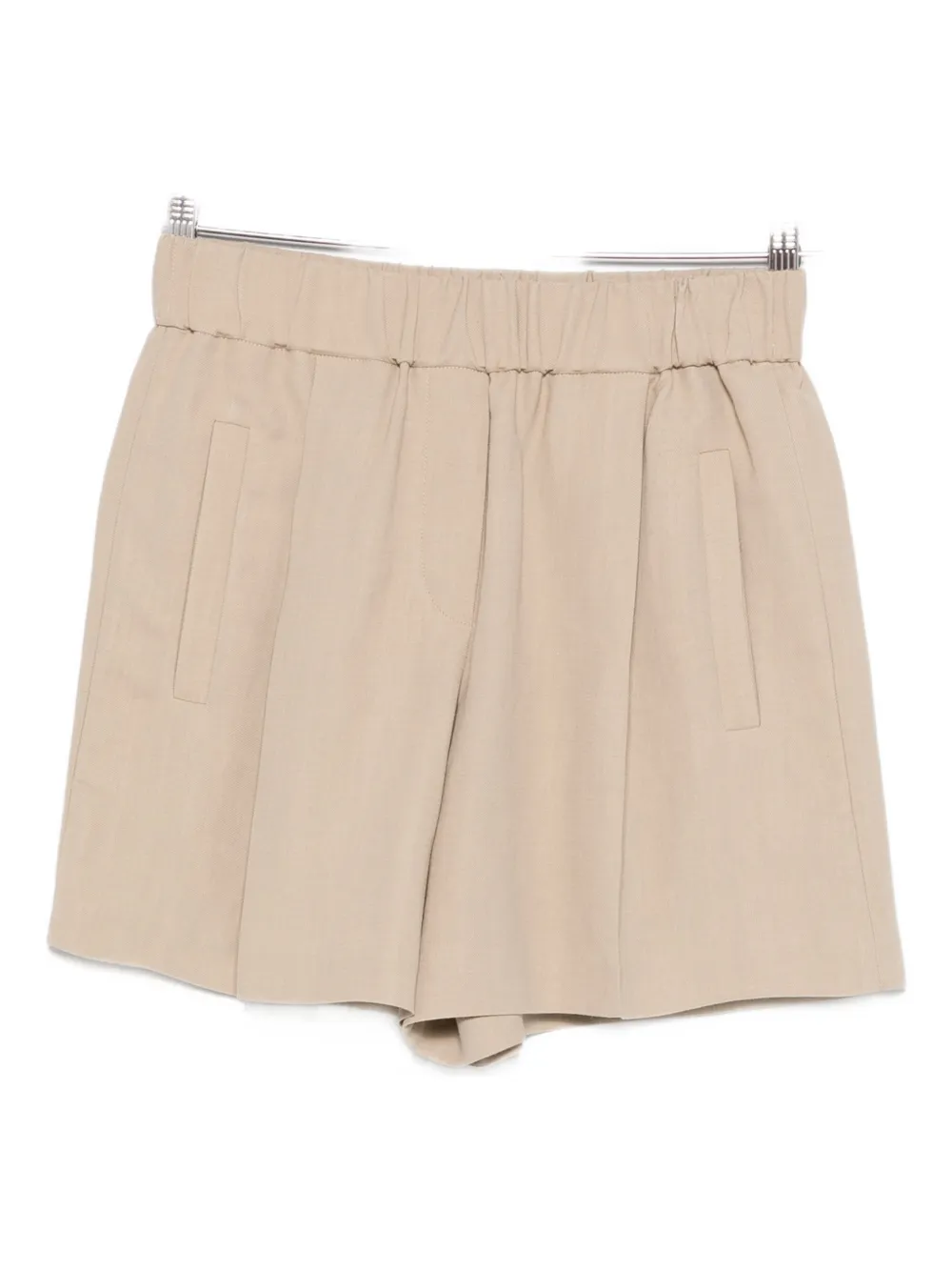 Brunello Cucinelli Linen Blend Shorts In Neutral