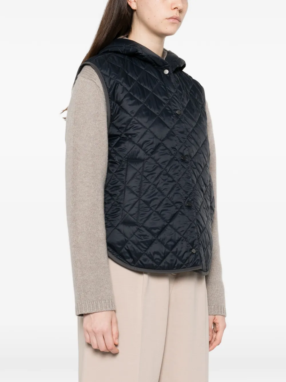 Brunello Cucinelli Bodywarmer met capuchon Zwart