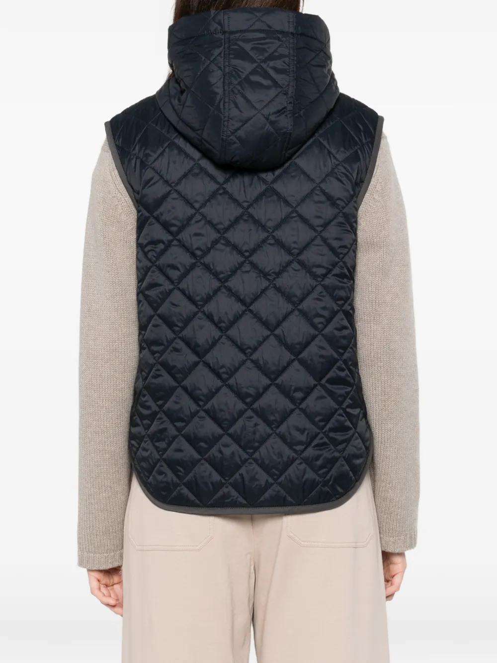 Brunello Cucinelli Bodywarmer met capuchon Zwart