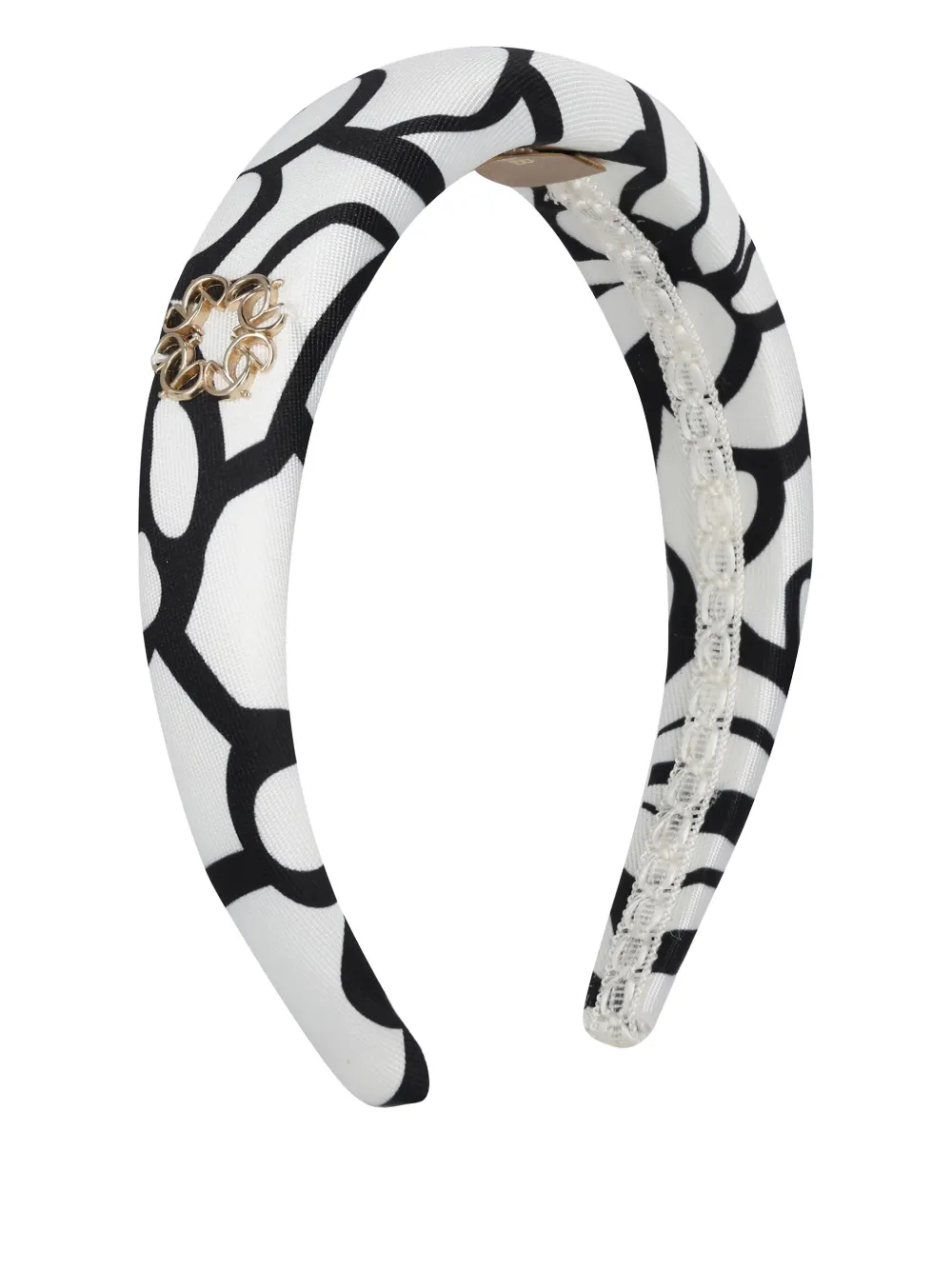 ELIE SAAB JUNIOR floral padded headband - White