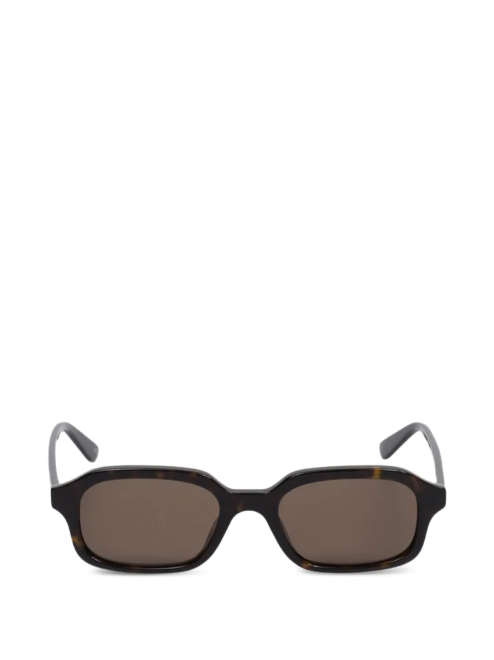 Alexander McQueen Eyewear tortoiseshell-effect rectangle-frame sunglasses - Braun
