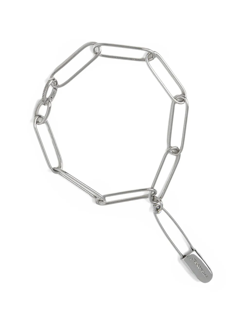 Undercover safety pin chain bracelet - Silver